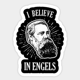 I Believe In Friedrich Engels | Funny Communist Socialist Sticker